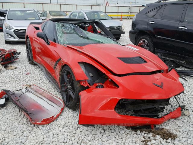 1G1YM2D78F5118733 - 2015 CHEVROLET CORVETTE S RED photo 1