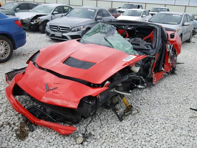 1G1YM2D78F5118733 - 2015 CHEVROLET CORVETTE S RED photo 2