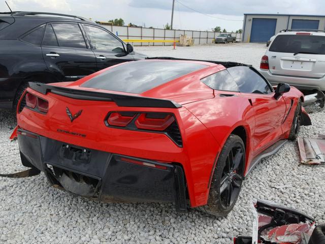 1G1YM2D78F5118733 - 2015 CHEVROLET CORVETTE S RED photo 4