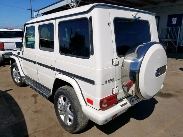 WDCYC3HF5BX186580 - 2011 MERCEDES-BENZ G 550 WHITE photo 3