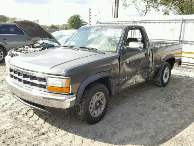 1B7FL26XXMS322706 - 1991 DODGE DAKOTA GRAY photo 2