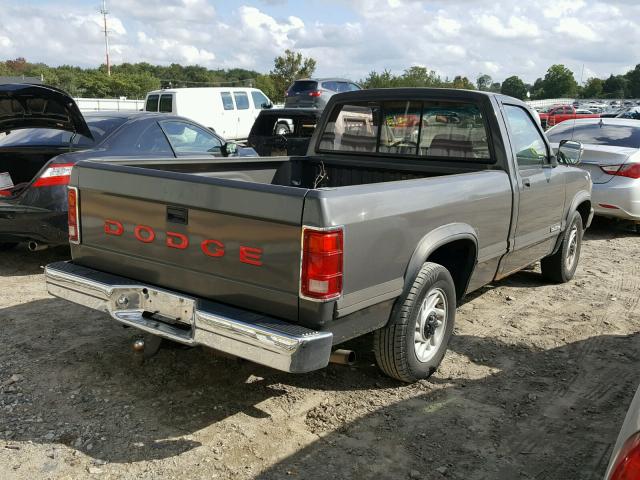 1B7FL26XXMS322706 - 1991 DODGE DAKOTA GRAY photo 4