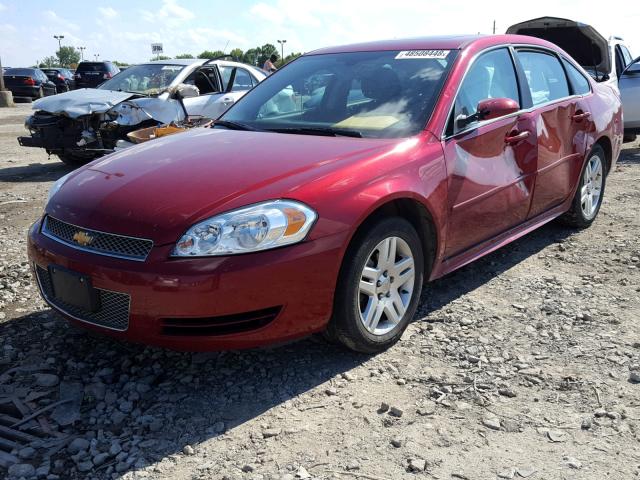 2G1WB5E37F1155672 - 2015 CHEVROLET IMPALA LIM RED photo 2