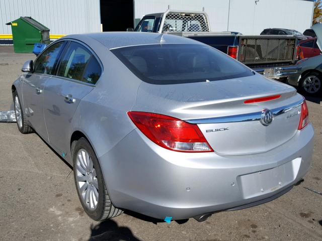 2G4GS5EV2D9225201 - 2013 BUICK REGAL PREM SILVER photo 3