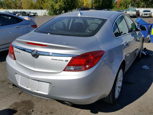 2G4GS5EV2D9225201 - 2013 BUICK REGAL PREM SILVER photo 4