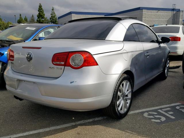 WVWBW7AH3CV012283 - 2012 VOLKSWAGEN EOS KOMFOR SILVER photo 4