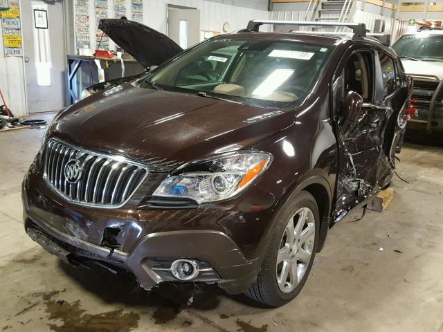 KL4CJHSB2DB184837 - 2013 BUICK ENCORE PRE BROWN photo 2