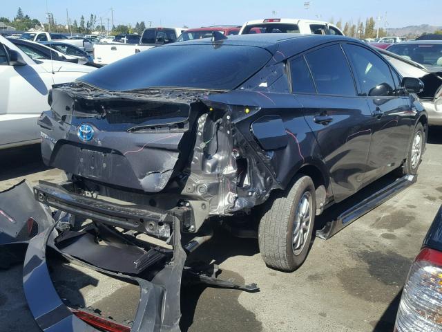 JTDKARFP5H3045461 - 2017 TOYOTA PRIUS PRIM ნაცრისფერი ფოტო 4