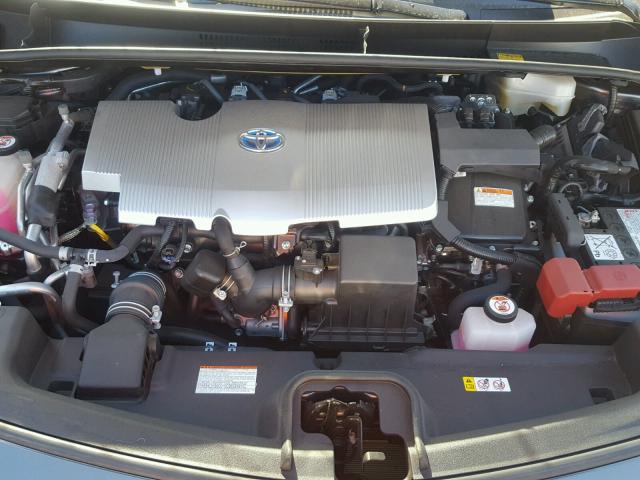 JTDKARFP5H3045461 - 2017 TOYOTA PRIUS PRIM ნაცრისფერი ფოტო 7