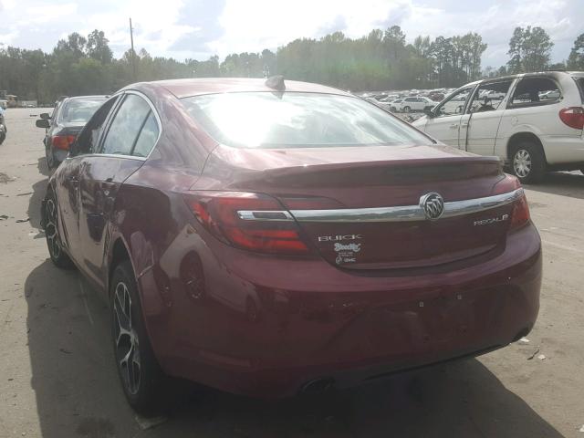 2G4GL5EX4H9192075 - 2017 BUICK REGAL SPOR BURGUNDY photo 3