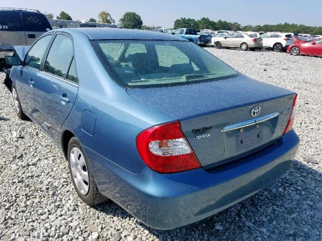 4T1BE32K63U692476 - 2003 TOYOTA CAMRY LE BLUE photo 3