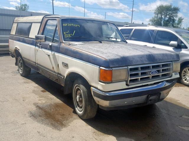 1FTCF15N2HPA80264 - 1987 FORD F150 BLUE photo 1