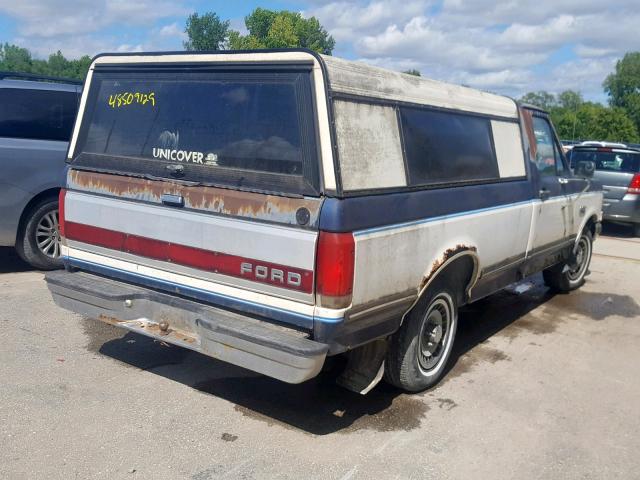 1FTCF15N2HPA80264 - 1987 FORD F150 BLUE photo 4