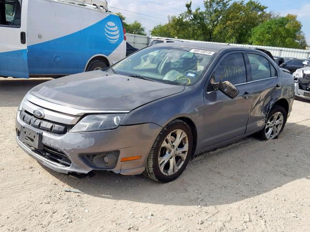 3FAHP0HA2CR364216 - 2012 FORD FUSION SE GRAY photo 2