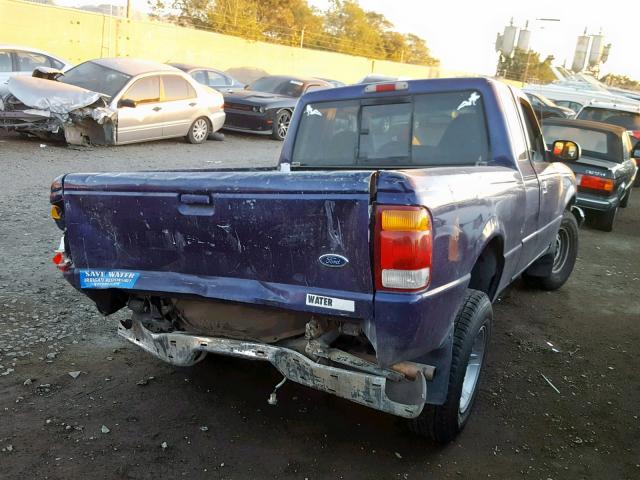 1FTYR14U4WPA88059 - 1998 FORD RANGER SUP BLUE photo 4