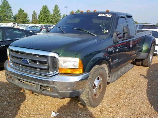 1FTWX32F7XED17845 - 1999 FORD F350 SUPER GREEN photo 2