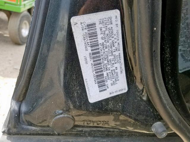 4T1VK13E3PU076453 - 1993 TOYOTA CAMRY XLE BLACK photo 10