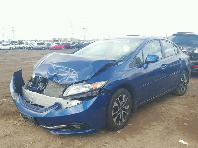 2HGFB2F92DH550194 - 2013 HONDA CIVIC EXL BLUE photo 2