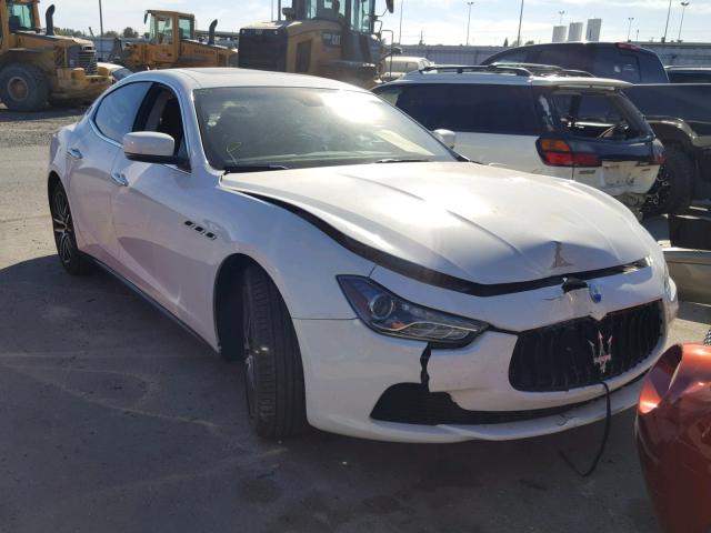 ZAM57XSA8F1145186 - 2015 MASERATI GHIBLI WHITE photo 1