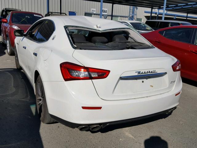 ZAM57XSA8F1145186 - 2015 MASERATI GHIBLI WHITE photo 3