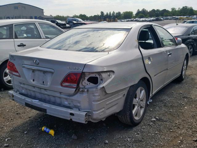 JTHBA30G755123453 - 2005 LEXUS ES 330 SILVER photo 4