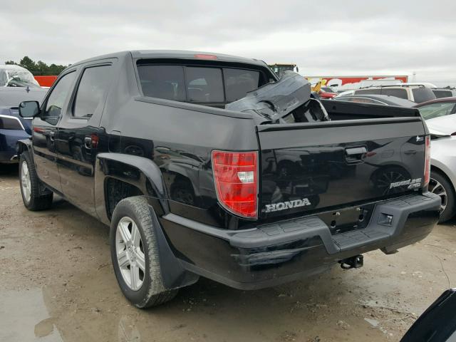 5FPYK1F54AB001636 - 2010 HONDA RIDGELINE BLACK photo 3