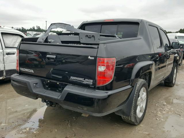 5FPYK1F54AB001636 - 2010 HONDA RIDGELINE BLACK photo 4