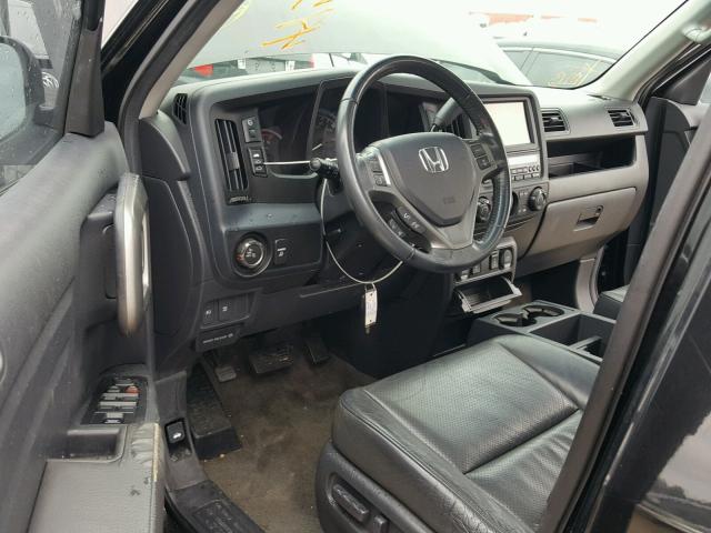 5FPYK1F54AB001636 - 2010 HONDA RIDGELINE BLACK photo 9