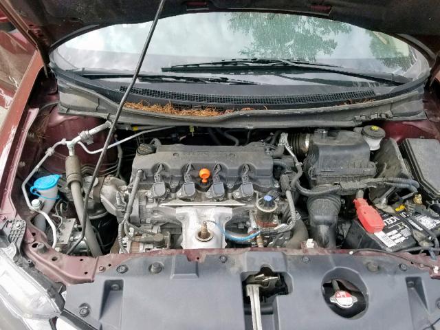 19XFB2F97FE243214 - 2015 HONDA CIVIC EXL Բորդո լուսանկար 7
