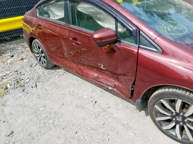 19XFB2F97FE243214 - 2015 HONDA CIVIC EXL Բորդո լուսանկար 9
