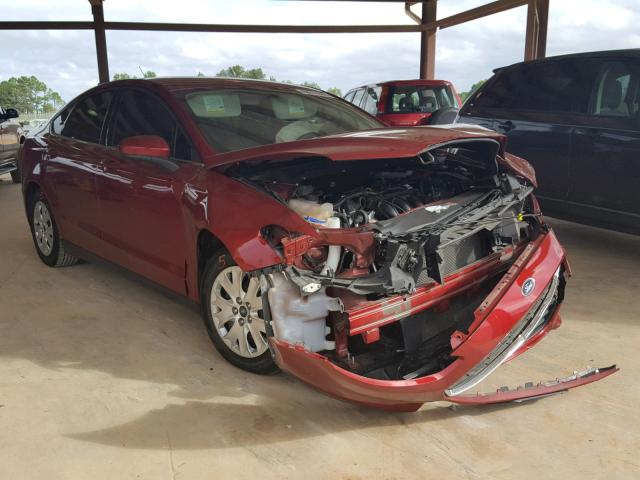 1FA6P0G79E5384207 - 2014 FORD FUSION S RED photo 1