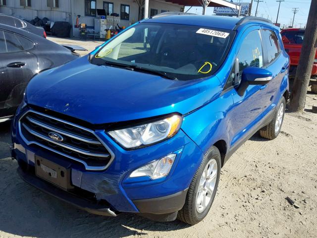 MAJ3P1TE0JC235669 - 2018 FORD ECOSPORT S BLUE photo 2