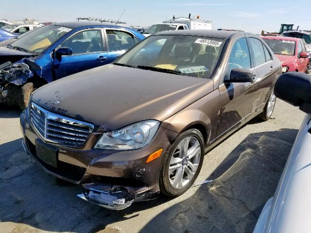 WDDGF4HB7DA777100 - 2013 MERCEDES-BENZ C 250 BROWN photo 2