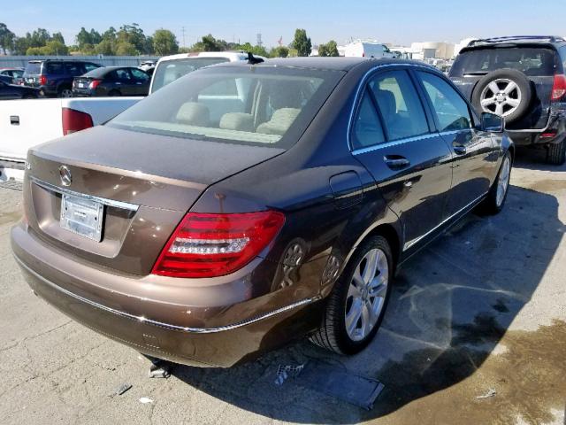 WDDGF4HB7DA777100 - 2013 MERCEDES-BENZ C 250 BROWN photo 4