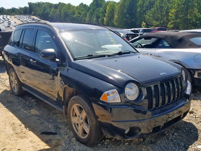 1J8FF47W57D383102 - 2007 JEEP COMPASS BLACK photo 1