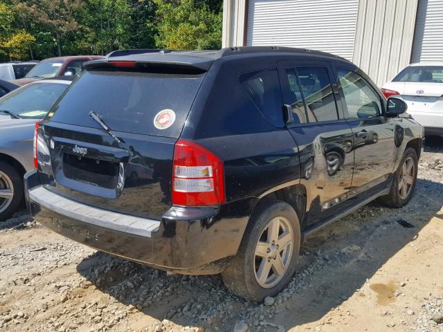 1J8FF47W57D383102 - 2007 JEEP COMPASS BLACK photo 4