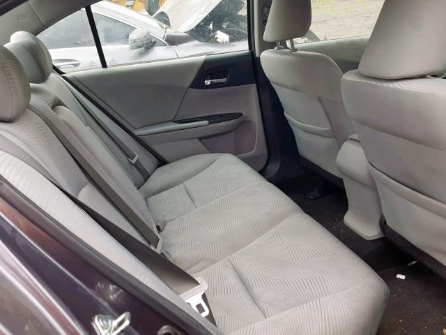 1HGCR2F38FA204419 - 2015 HONDA ACCORD LX GRAY photo 6