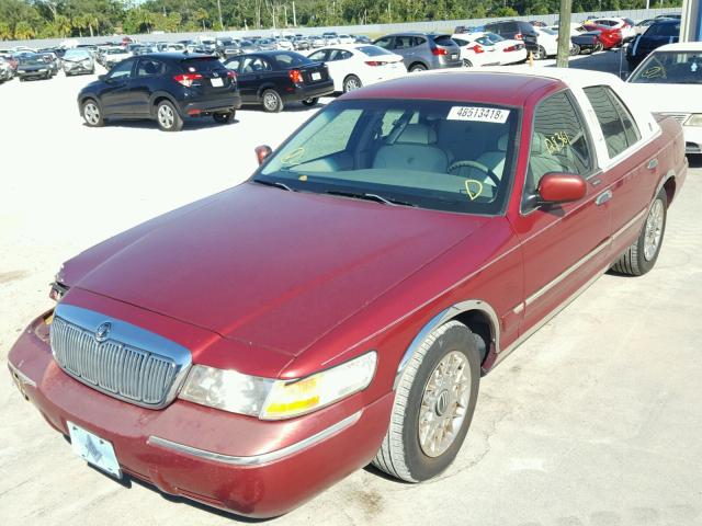 2MEFM74W62X636995 - 2002 MERCURY GRAND MARQ RED photo 2