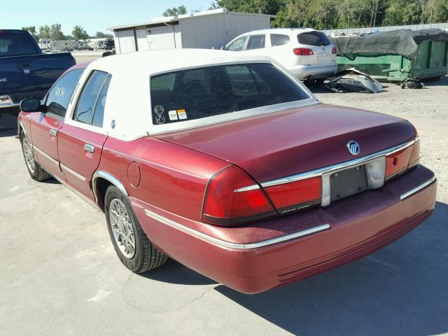 2MEFM74W62X636995 - 2002 MERCURY GRAND MARQ RED photo 3