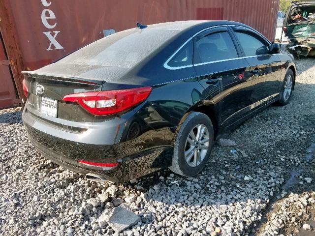 5NPE24AF4HH514748 - 2017 HYUNDAI SONATA SE BLACK photo 4