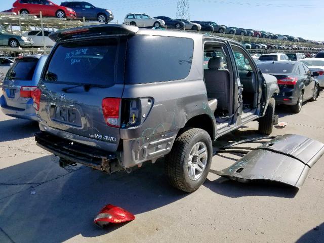 5TDBT48A87S280925 - 2007 TOYOTA SEQUOIA LI GRAY photo 4