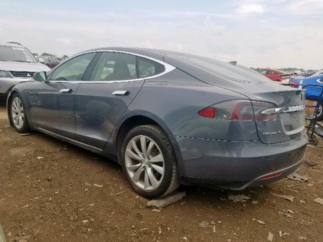 5YJSA1CNXDFP22490 - 2013 TESLA MODEL S GRAY photo 3