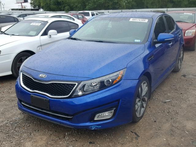 5XXGR4A73EG286780 - 2014 KIA OPTIMA SX BLUE photo 2