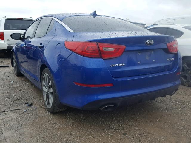 5XXGR4A73EG286780 - 2014 KIA OPTIMA SX BLUE photo 3