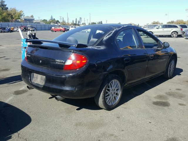 1B3ES46F41D290807 - 2001 DODGE NEON R/T BLACK photo 4