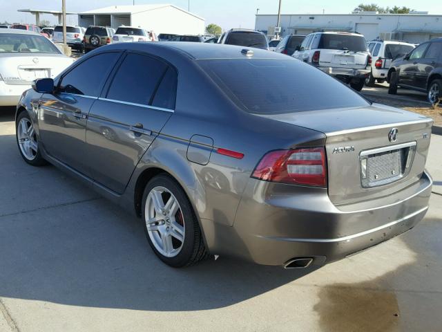 19UUA66278A017475 - 2008 ACURA TL GRAY photo 3