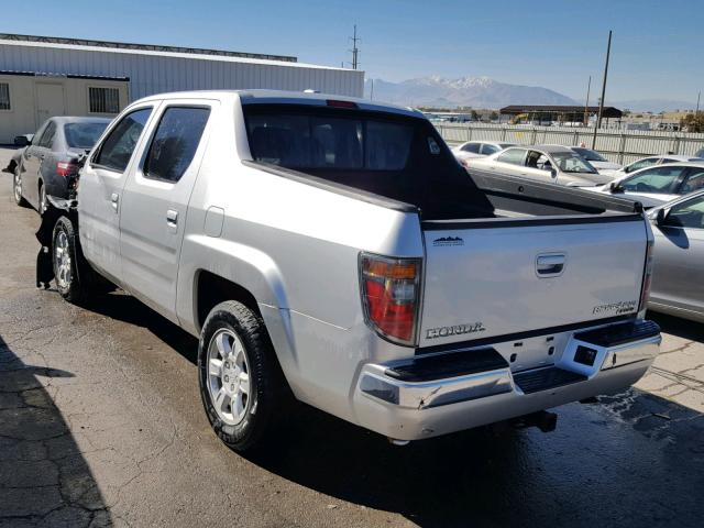 2HJYK16516H518561 - 2006 HONDA RIDGELINE SILVER photo 3