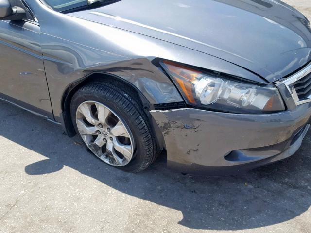 1HGCP36888A020172 - 2008 HONDA ACCORD EXL GRAY photo 10