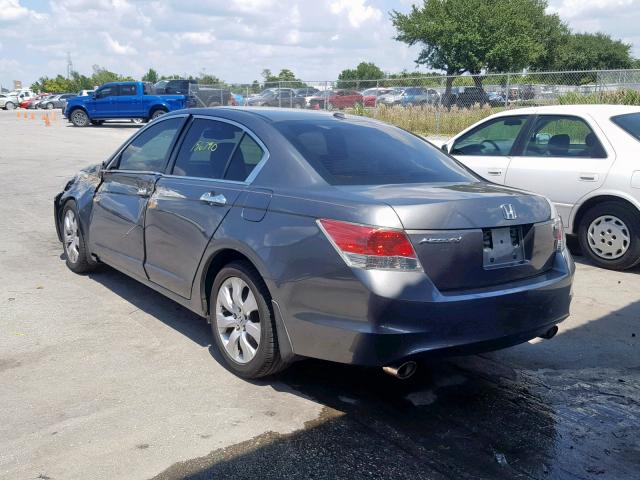 1HGCP36888A020172 - 2008 HONDA ACCORD EXL GRAY photo 3