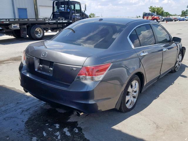 1HGCP36888A020172 - 2008 HONDA ACCORD EXL GRAY photo 4